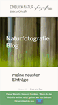 Mobile Screenshot of einblick-natur.de